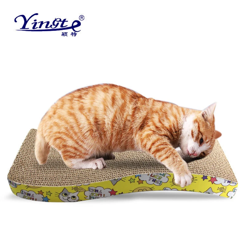 

Cat Supplies Cat Toy Cat Scratch Board S-shaped Corrugated Cat Cat Scratch Board Wear-resistant scratch-resistant Buy one get on