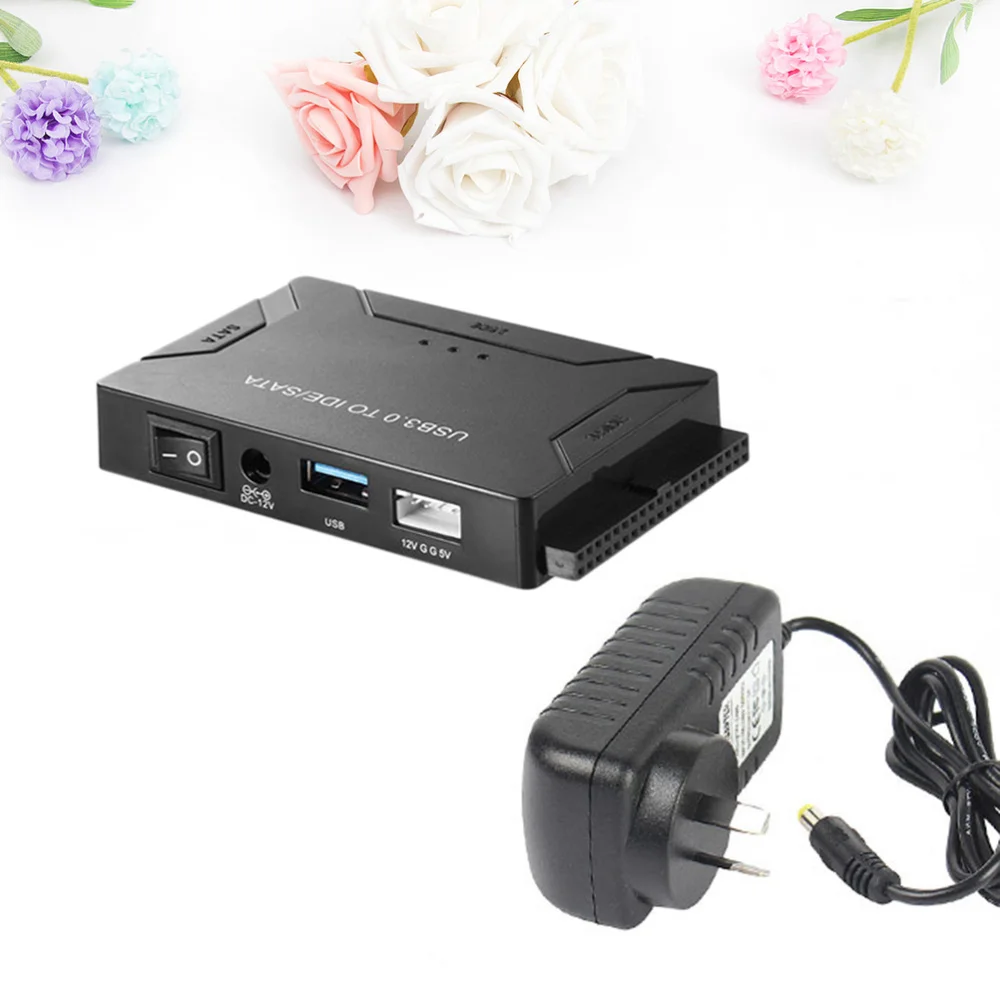 

SATA IDE to USB3.0 Triple-purpose Converter Transfer Hard Drive Adapter for 2.5 3.5 Inches Computer (EU Plug)