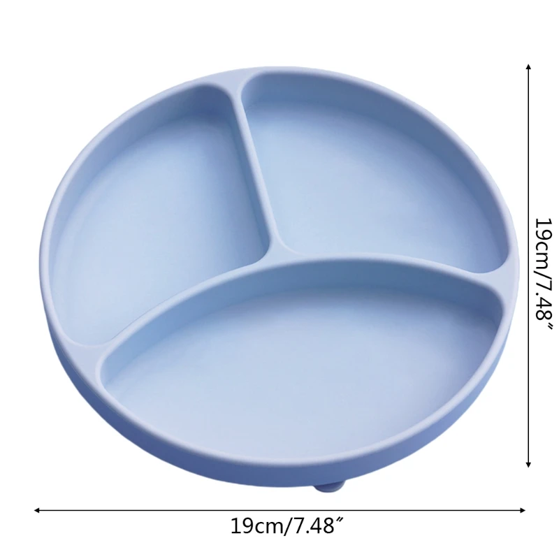 

Waterproof Food Grade Silicone Baby Divided Suction Bowl Anti-Slip Children Dinner Plate Infant Learning Feeding Dish DXAD