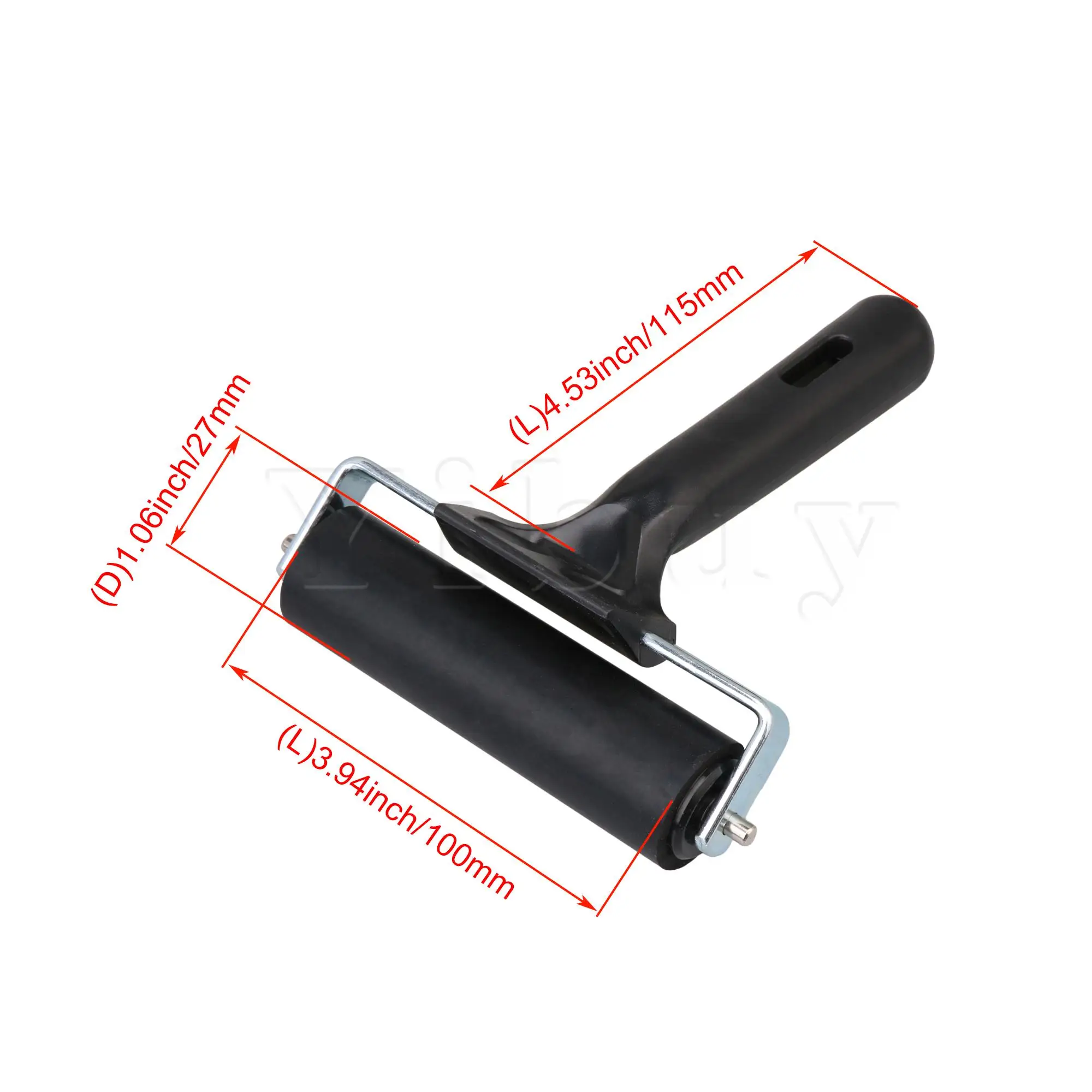 

4 Inch Black Rubber Roller for Oil Paintings Scrapbook Printing