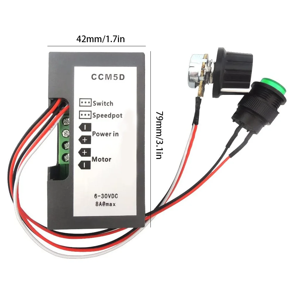 

Motor Speed Controller DC CCM5D Digital Display LED PWM Stepless Adjustable Control Switch Motor Controller Speed Regulator