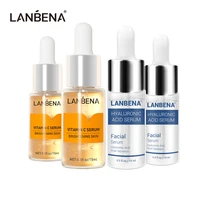 lanbena vitamin c serumhyaluronic acid serum anti aging moisturizing skin care firming treatment whitening moisturizing 4pcs