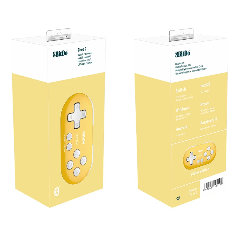 8BitDo Zero 2 Bluetooth-compatible Gamepad Controller Applied to Nintend Switch Windows Android macOS Mini Game Crontroller |