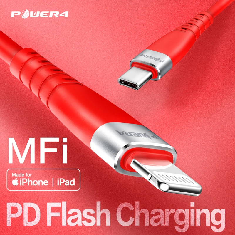 Кабель Lightning Power4 MFi 2 м 18 Вт USB Type C PD кабели для быстрой зарядки iPhone 11 Pro X XS 8 XR с