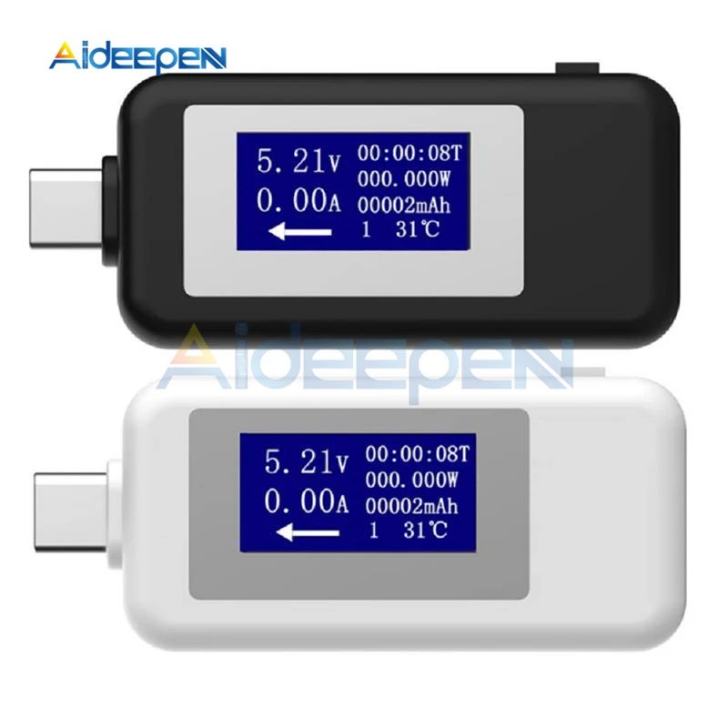USB TYPE C LCD цифровой измеритель напряжения многофункциональный тестер Вольтметр