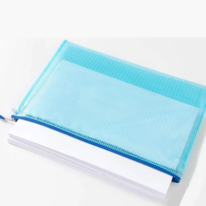 

10 Pcs Zipper File Bags, Waterproof PVC Durable Document Bags for School Office Stationery Business Document Receipts Organizer