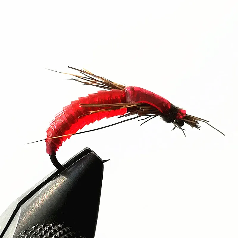 

KKWEZVA 100pcs / bag silicone Caddis Fly Pupa Nymph Worm Body Wrap Skin Caddis Larvae / Czech Nymph Scud Lure Fly Tying Material