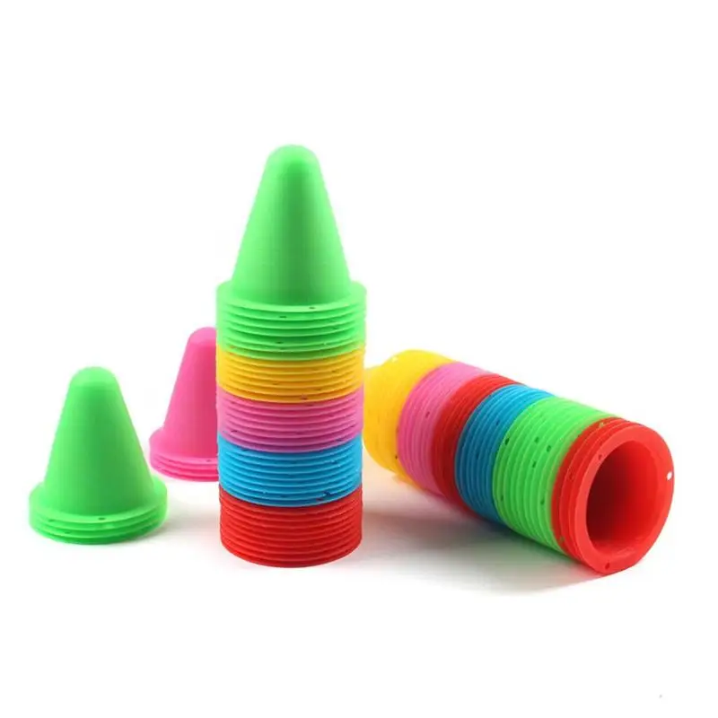 

10 Pieces Agility Maker Cones for Slalom Roller Skating Training Traffic Cone Sports 7.8*7.5cm Outdoor Sports Tools
