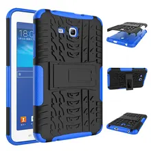 For Samsung Tab 3 Lite T110 T111 T113 Tablet armor case  TPU+PC patchwork Shockproof Stand dazzle Cover for SM-T116 case