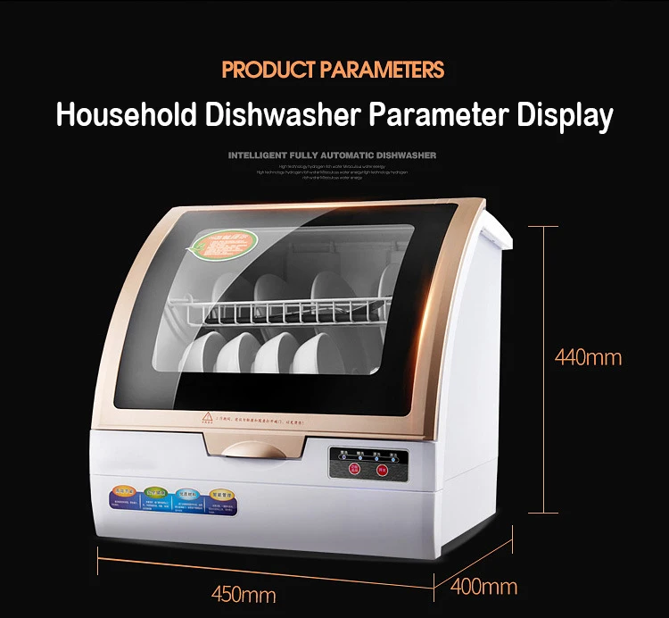 Домашняя маленькая настольная Автоматическая Посудомоечная машина без