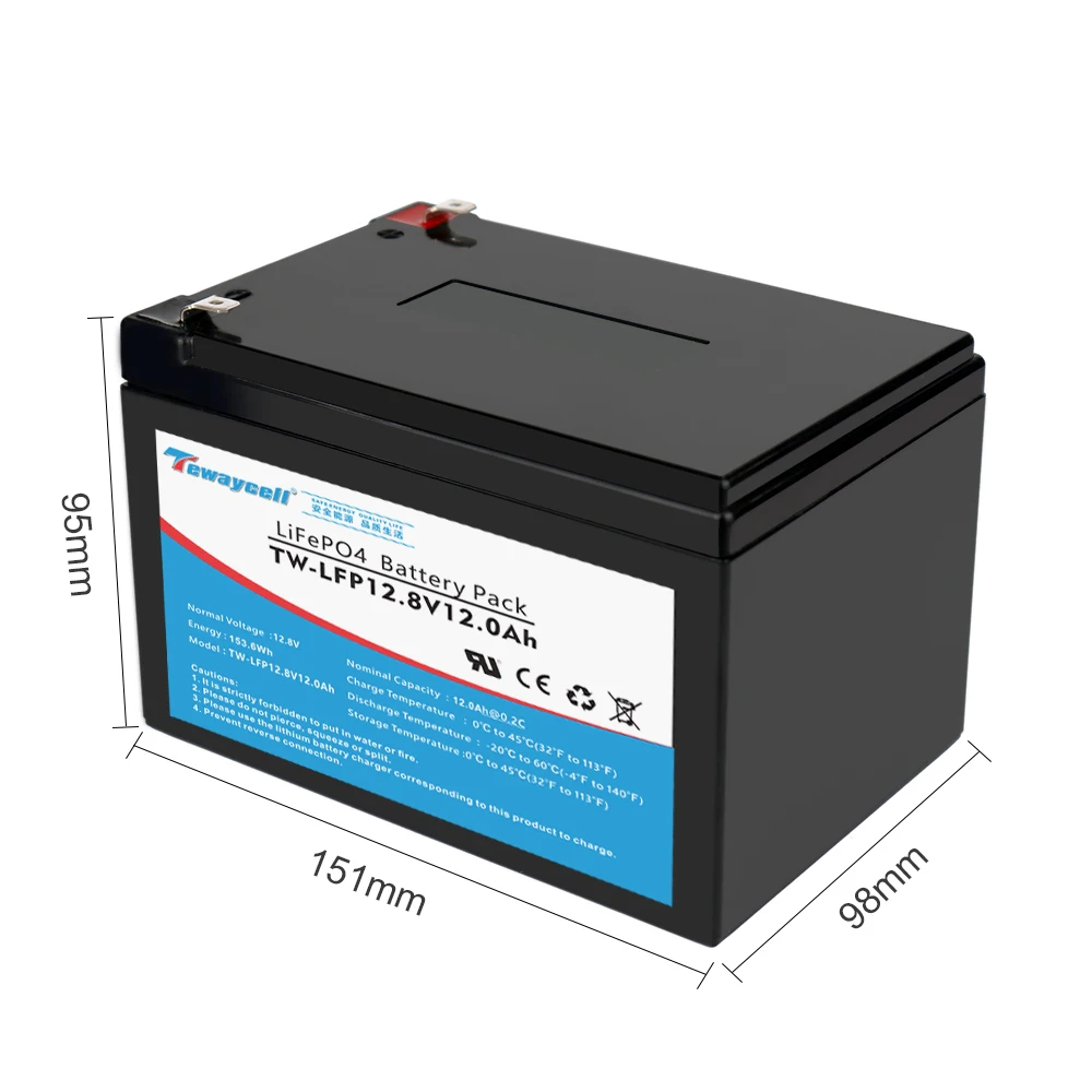 12V 12Ah LiFePO4 Батарея DIY перезаряжаемый аккумулятор литий железо фосфатных