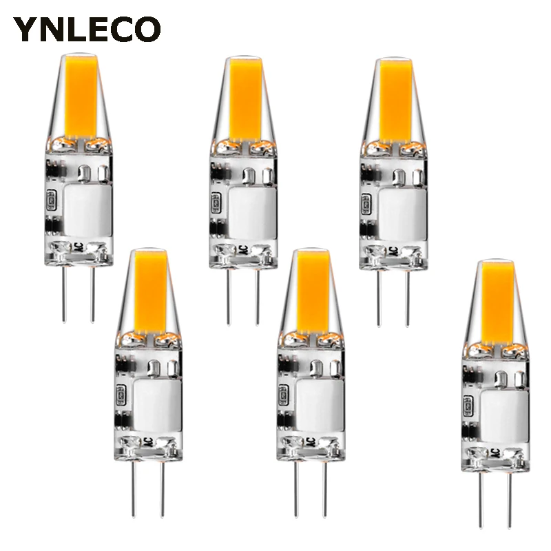 6 шт. G4 LED 12 В AC DC 2 Вт COB лампа без мерцания 360 градусов lampar ampul домашний свет Замена 20