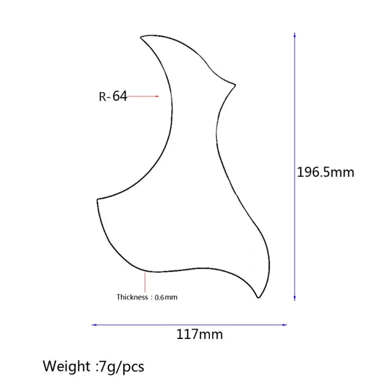 

Universal Acoustic Guitar Pickguard Decorated Self Adhesive Pick Guard Sticker G99D