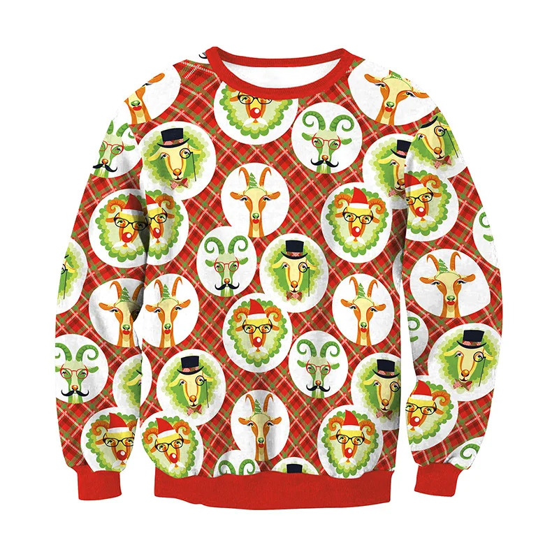 LISCN Christmas Man women Ugly Christmas Sweater Couple Watching Clothing Unisex Lovers for Men Autumn Winter New