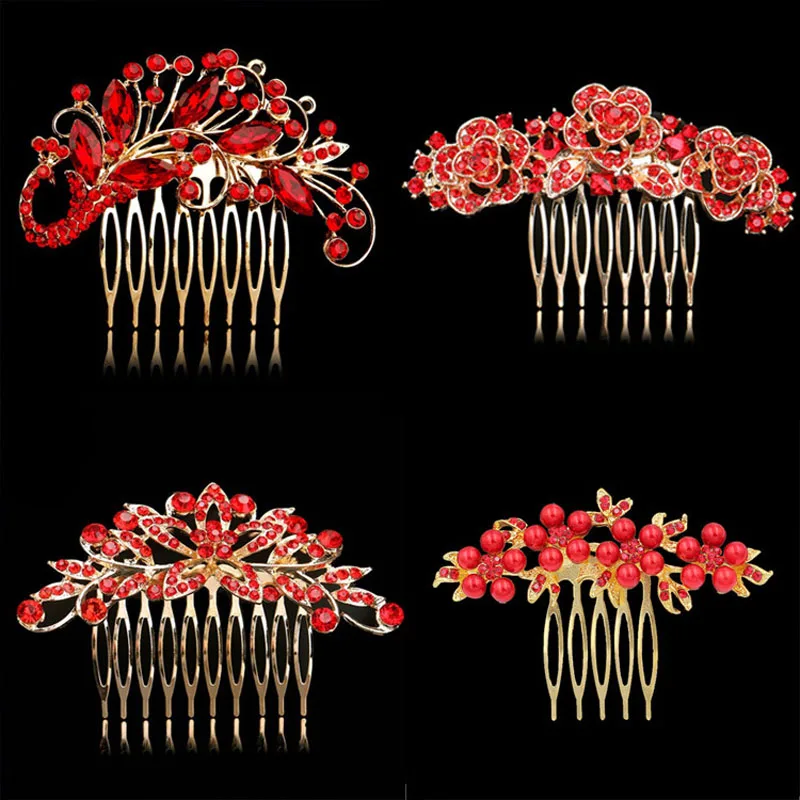 Огромные трендовые серебряные хрустальные свадебные гребни для волос