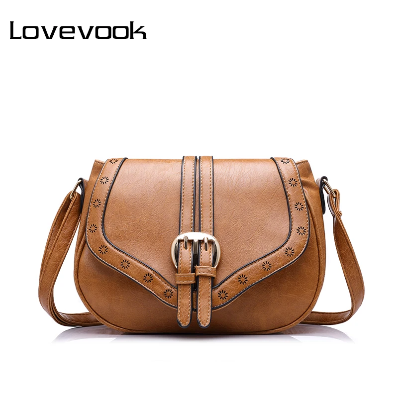 Женская сумка через плечо LOVEVOOK маленькая на с перфорацией регулируемым плечевым