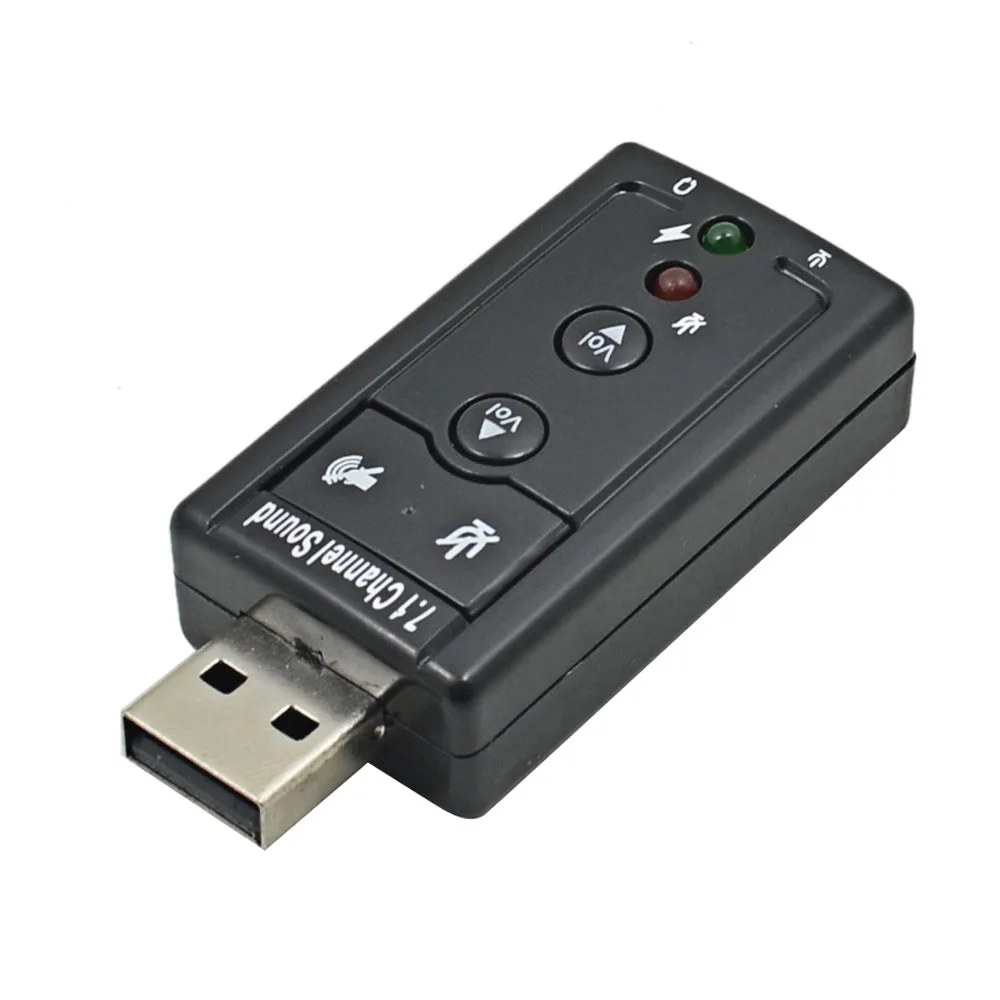 Внешняя звуковая карта TISHRIC с USB 7 1 каналов 3D разъем 3 5 мм микрофон интерфейс для