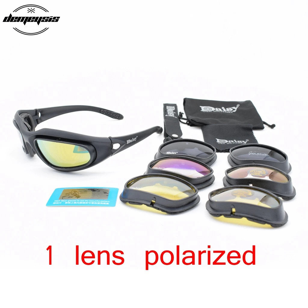 GA-C5-polarized Тактические очки, военные очки, армейские солнцезащитные очки, 4 линзы, охотничьи очки, для стрельбы, походов, тактические очки - Цвет: GA-C5-polarized