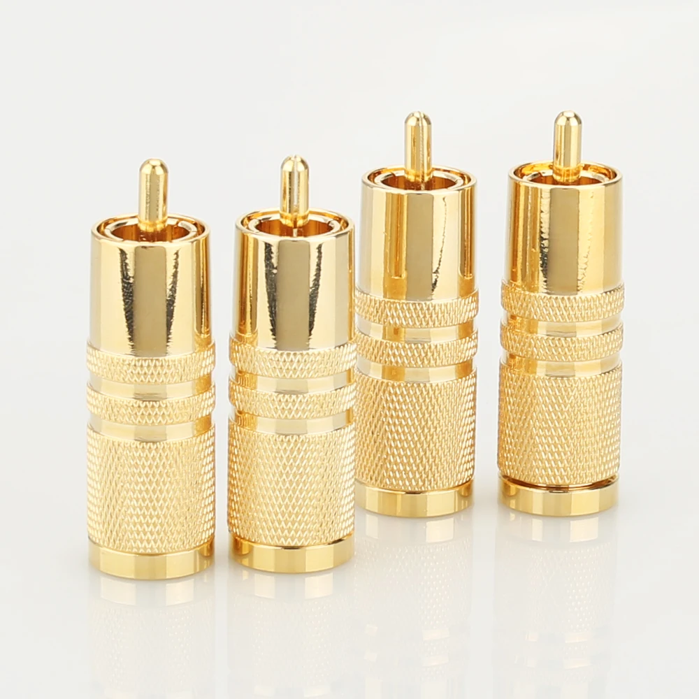 

High Quality VB448G SRCA Signature Series Gold plate Male RCA connector rca plugs 4pieces per lot