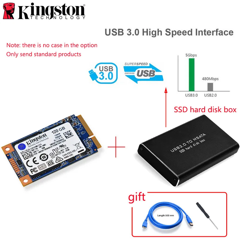 SSD накопитель Kingston MSATA 120/240/480/2 5 ГБ 1 ТБ 3 0 дюйма|Внутренние твердотельные