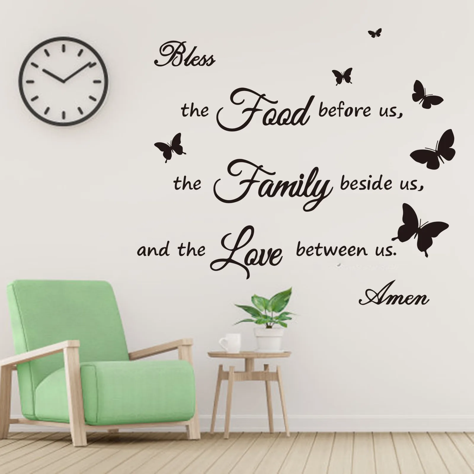 Кухня предварительно еды молитва стикер с пословицами декоротивная наклейка для