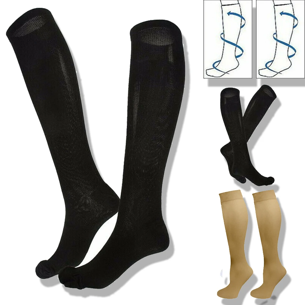 Унисекс 3 пары длинные гольфы высокие носки компрессионные антифрикционные