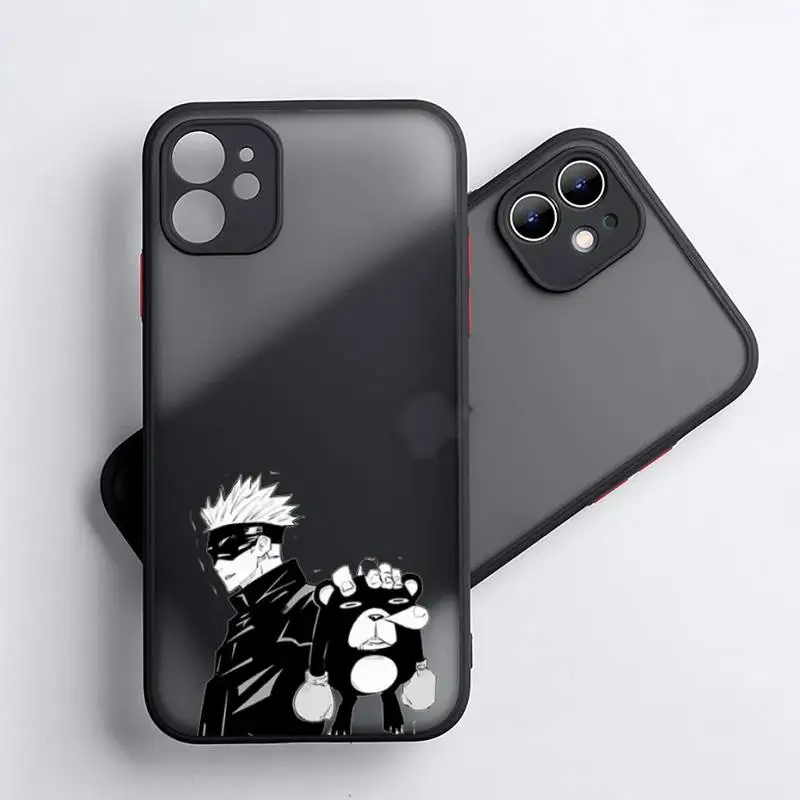 

Anime Cartoon Jujutsu Kaisen horror Phone Case Matte Transparent for iPhone 7 8 11 12 s mini pro X XS XR MAX Plus Design funda