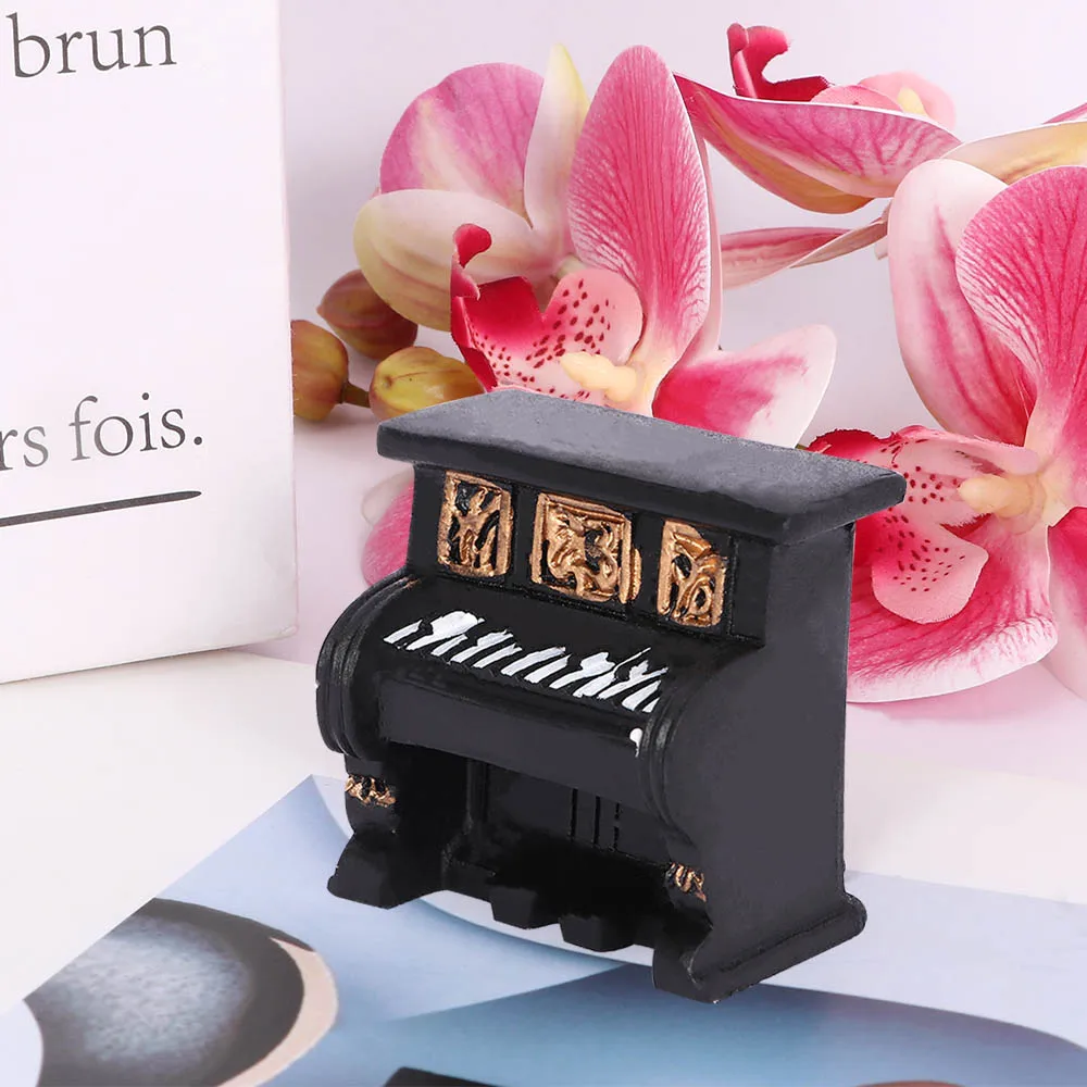 Винтажные старые креативные полимерные Мини фигурки пианино маленькие