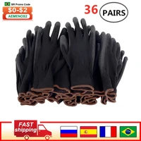 nitrile safety coated work gloves pu and palm coated gloves safety gloves are suitable for construction and maintenance vehicles