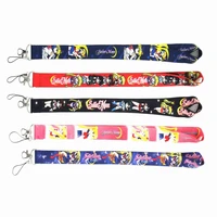 1 pcs cartoon moon straps lanyard id badge holders mobile lanyard neck straps neck keychains pendant accessories gift