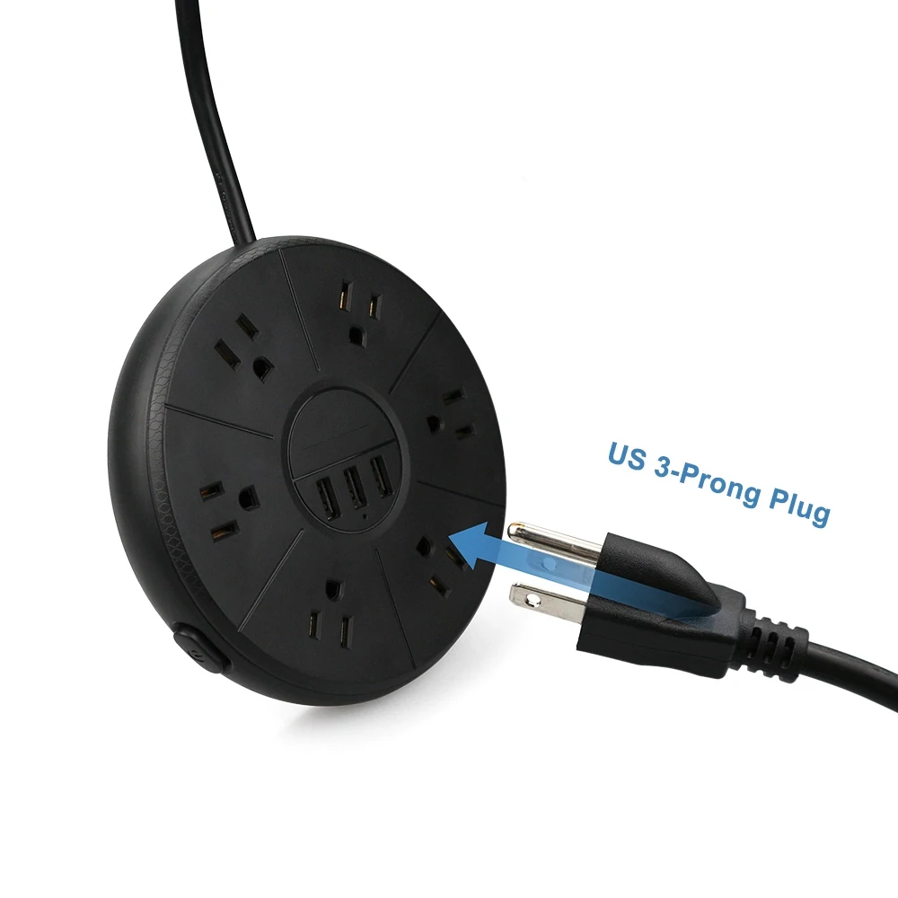 Удлинитель электрический с 6 проводами и USB-портами 2 м | Электроника