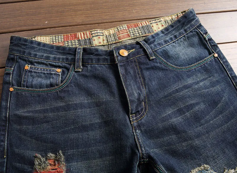 

Denim Designer Hole Jeans High Quality Ripped for Men 2020 Autumn Winter Plus Velvet HIP HOP Punk Streetwear Plus size 28-42