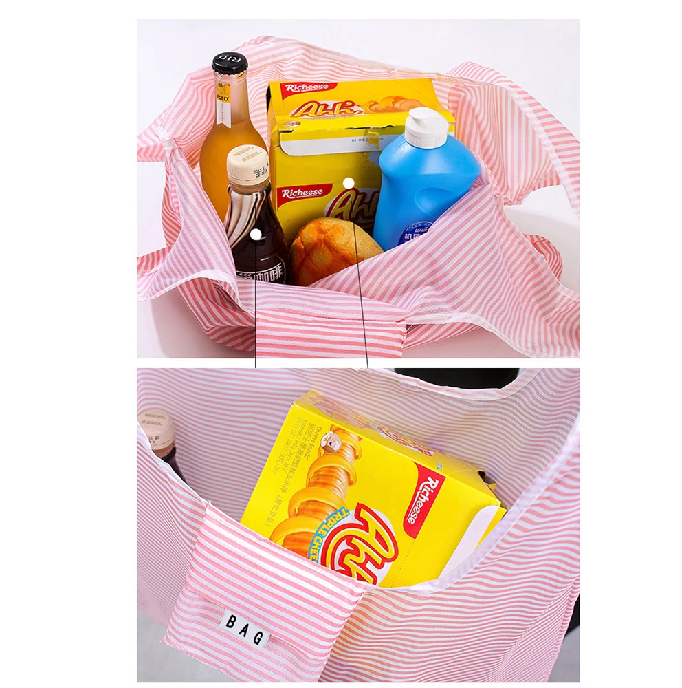 Складная Экологически чистая многоразовая сумка тоут для хранения из