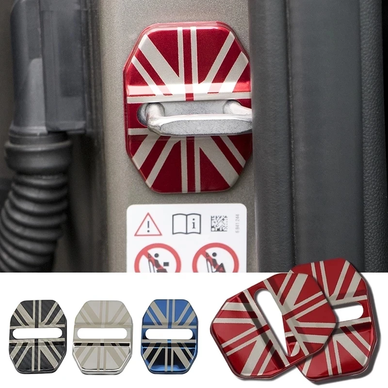

Stainless Steel Door Lock Cover For MINI F54 F55 F56 F57 F60 Anti-rust Protective Shell British Style Decoration Car sticker