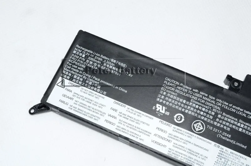 JIGU 15,2 V 51WH аккумулятор для ноутбука 01AV434 SB10K97591 для lenovo для ThinkPad Yoga 260 370 370X380