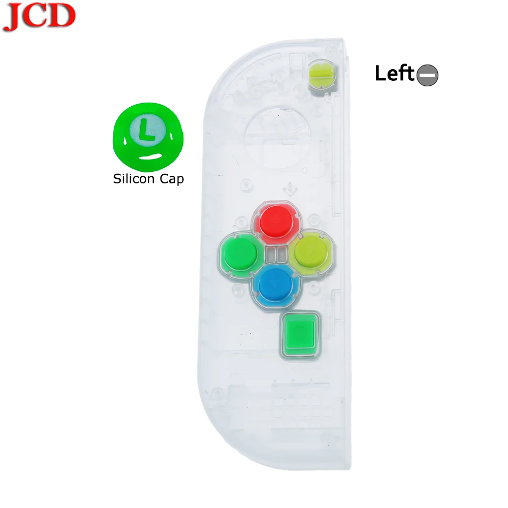 JCD прозрачный цвет DIY для Joy-Con корпус чехол для kingd контроллер NS оболочка игровая консоль для переключателя влево или вправо - Цвет: No9  Left