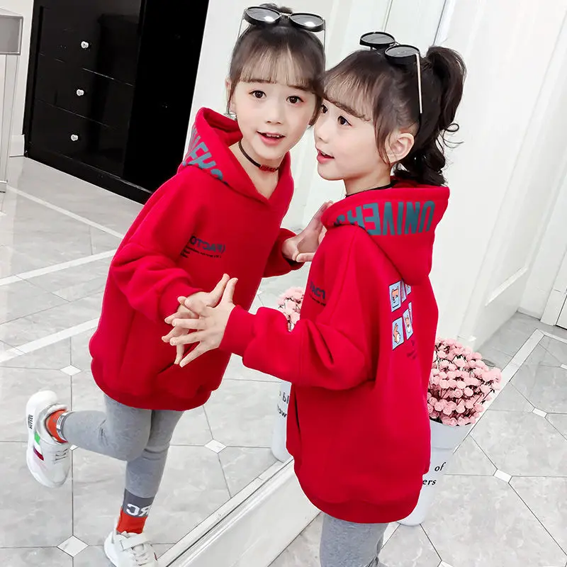 Спортивный костюм с капюшоном для девочек 2- 13 лет на осень/весну | Детская одежда