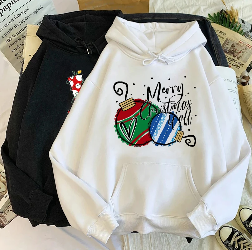 

Love Christmas Graphic Fashion Streetwear Winter Warm Hoodies Women Harajuku Merry Christmas Santa Cute Sweatshirt Hoody Female