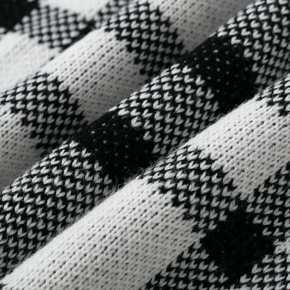 Женский трикотажный комплект из 2 предметов элегантное клетчатое платье-мини с