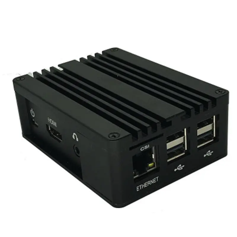1Set Aluminum Case Metal Shell Black Enclosure for Raspberry Pi 3 Model B+/B Kit
