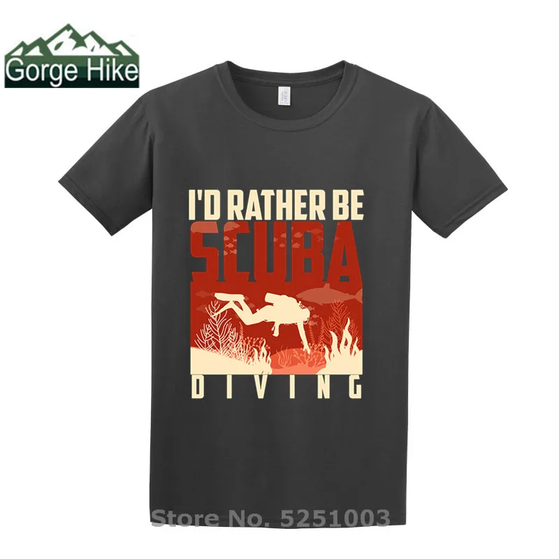 I'D Father Be Scuba/футболка для дайвинга мужская рубашка с аквалангом графический
