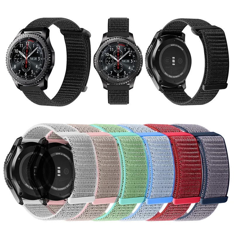 

Nylon Loop Watch Strap Replacement Wristband for Samsung S3 42/46mm NC99