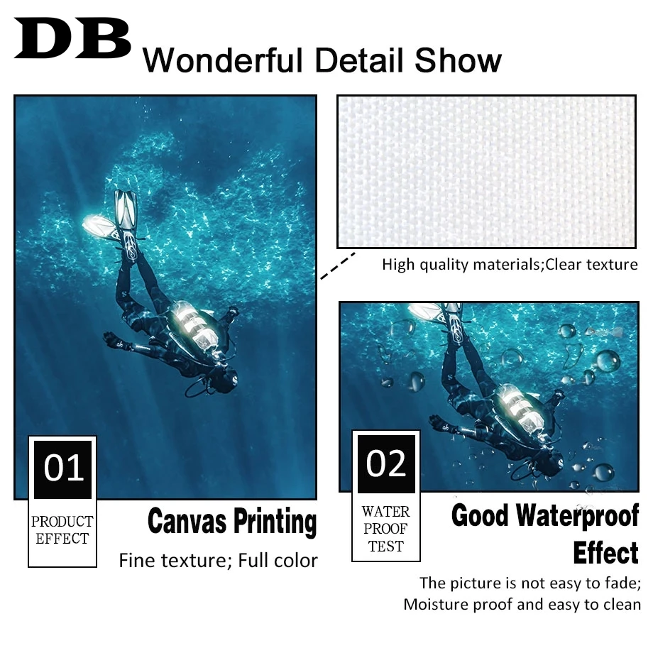 Дельфин медуза черепаха океан погружение на стену искусство холсте постеры и