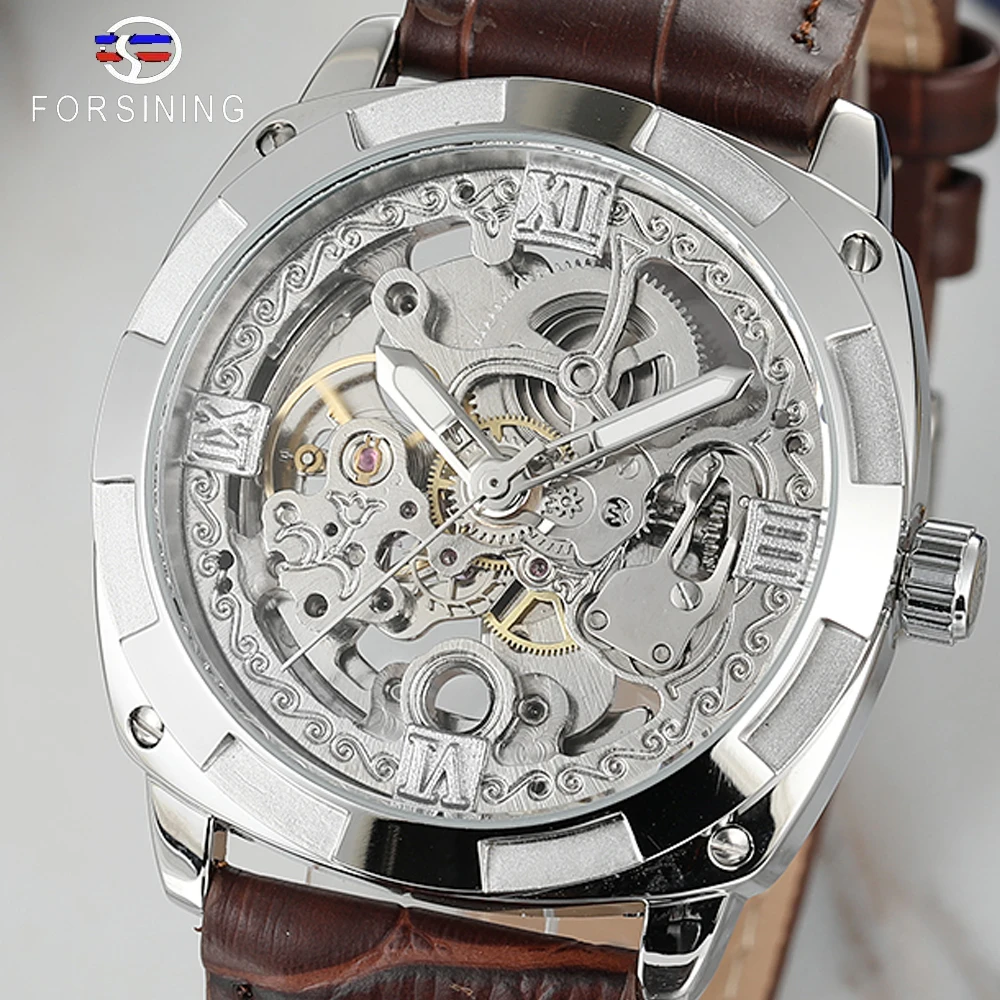 Часы наручные Forsining Мужские автоматические спортивные светящиеся