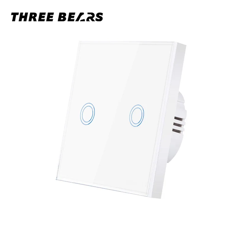 Европейский Стандартный стены Панель s 2 полосная сенсорный светильник