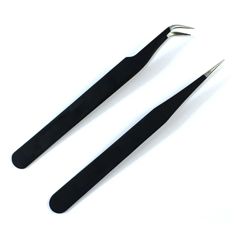 

Stainless Steel Eyebrow Tweezers for Make Up 2021 Black Multipurpose Tweezers Tools for Nail Art Decoration