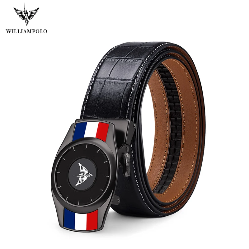 2021 new fashion belt men's leather automatic buckle business belt high-end brand young and middle-aged pure leather pants belt