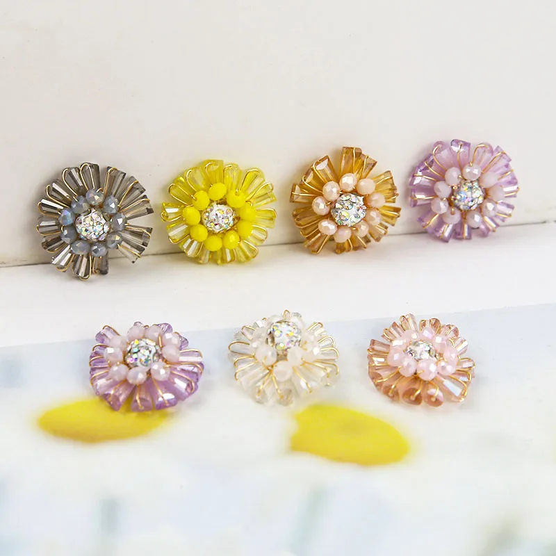 Женские серьги с бисером из кристаллов 4 шт. в Корейском стиле|Серьги-подвески| |