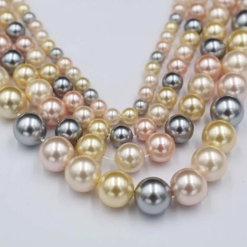 Hot Sale 6-12mm Color Pearl Shell Charm Necklace Personality Design DIY Ladies Dinner Jewelry Matching | Украшения и аксессуары