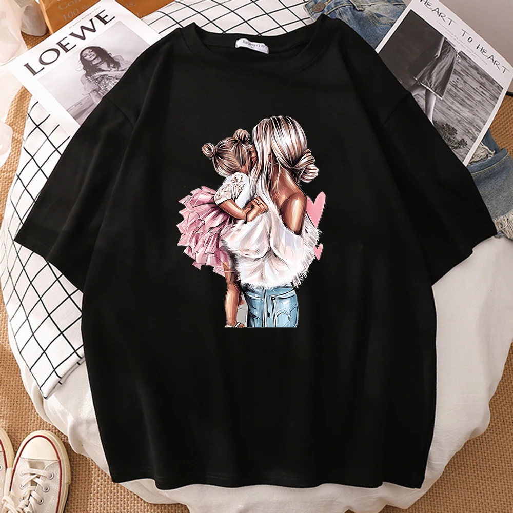 

Футболка с красивой девочкой и милым детским принтом, летние дышащие футболки, мужские Модные удобные топы, высококачественные мужские фут...